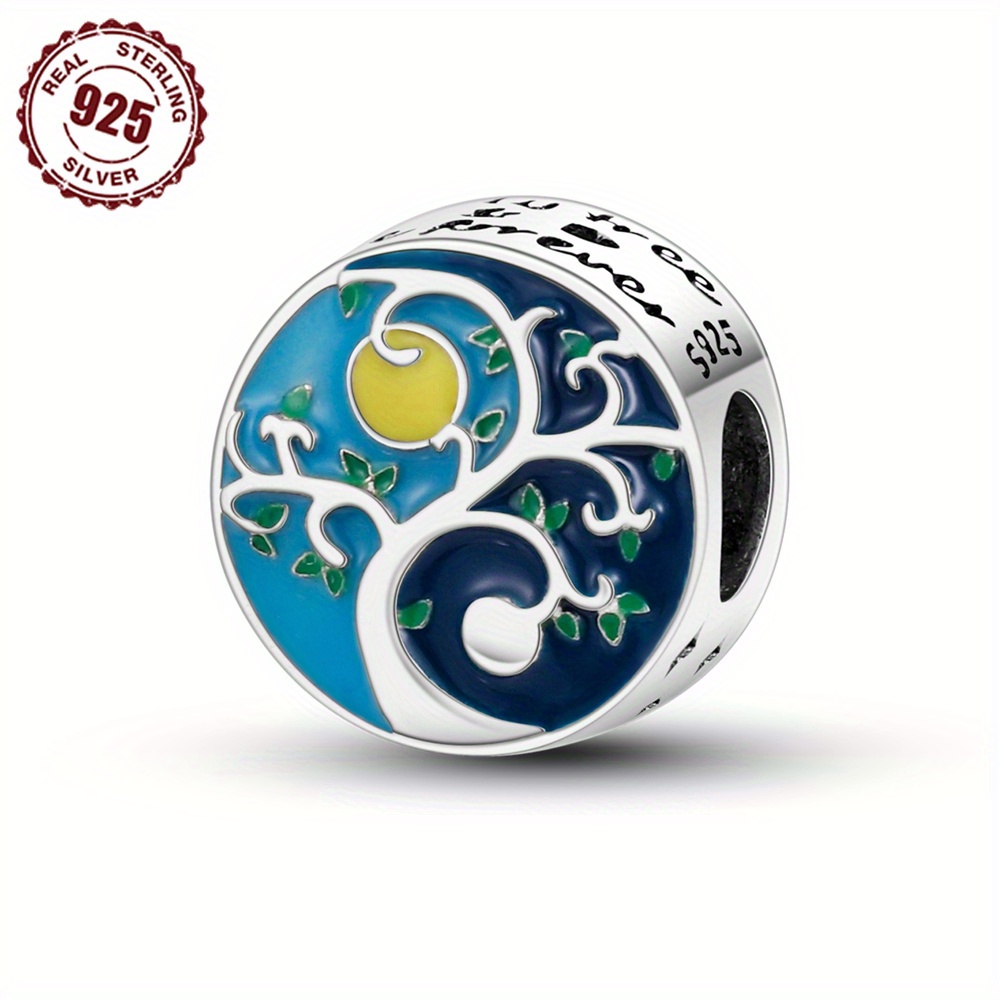 925 Sterling Silver Tree of Life Bead Charm Bracelet Necklace Gift